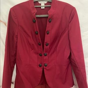 White a house Black Market Red Blazer